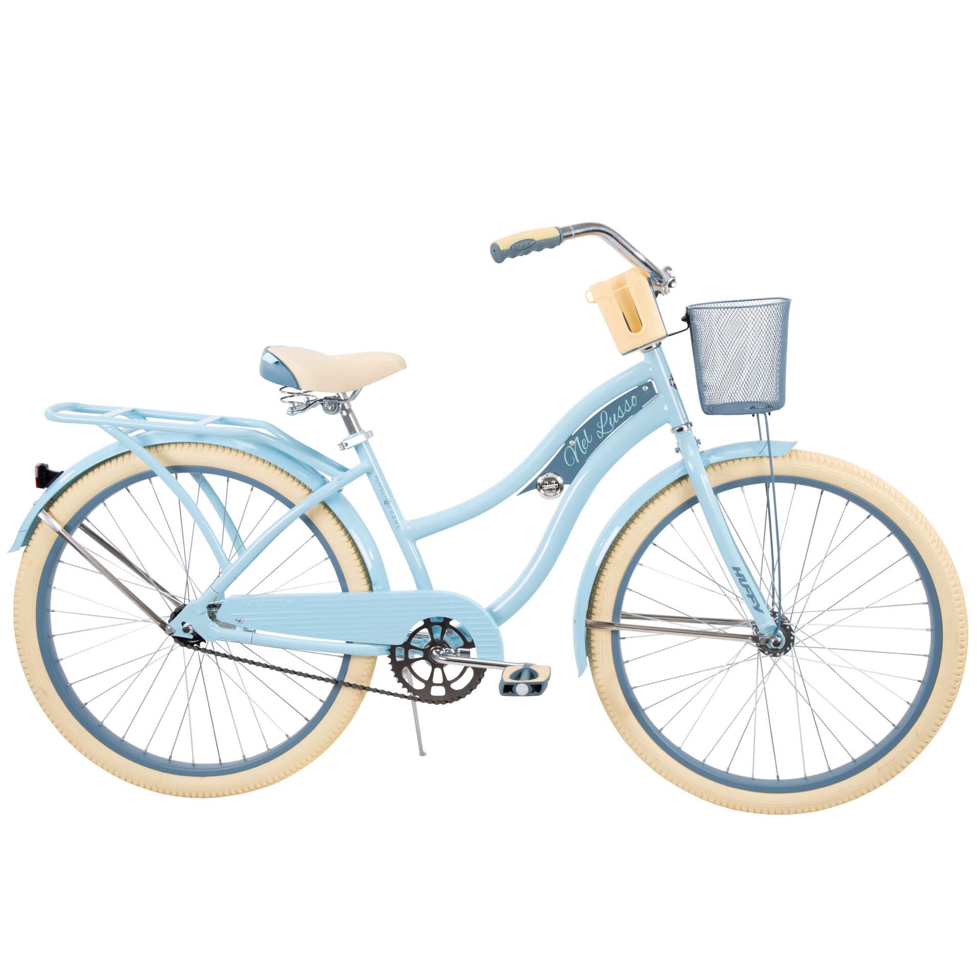 Huffy 26" Womens Nel Lusso Cruiser Bike with Perfect Fit Frame, light Blue