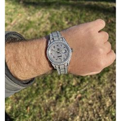 16ct MOISSANITE Men’s Presidential Watch Arabic Dial