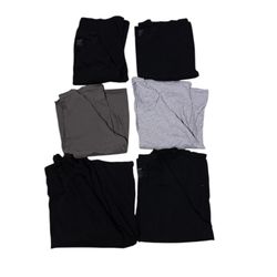 Men’s V-Neck T-Shirt Bundle – Size Large (6 Shirts)