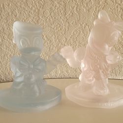 Disney Donald & Daisy Duck Productions Glass Figurines