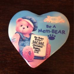 Cherished Teddies Club Button Pin. Be A Mem-BEAR