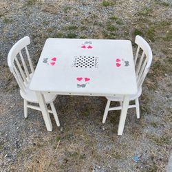 Chair Set Of Two And Table For Kid
