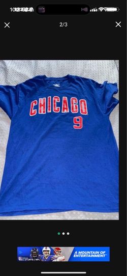 MENS LARGE CHICAGO CUBS TSHIRT TOP 9 BAEZ