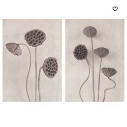 IKEA BILD TWO Different Posters Flowers in vintage style, 19 ¾x27 ½" wall Art,