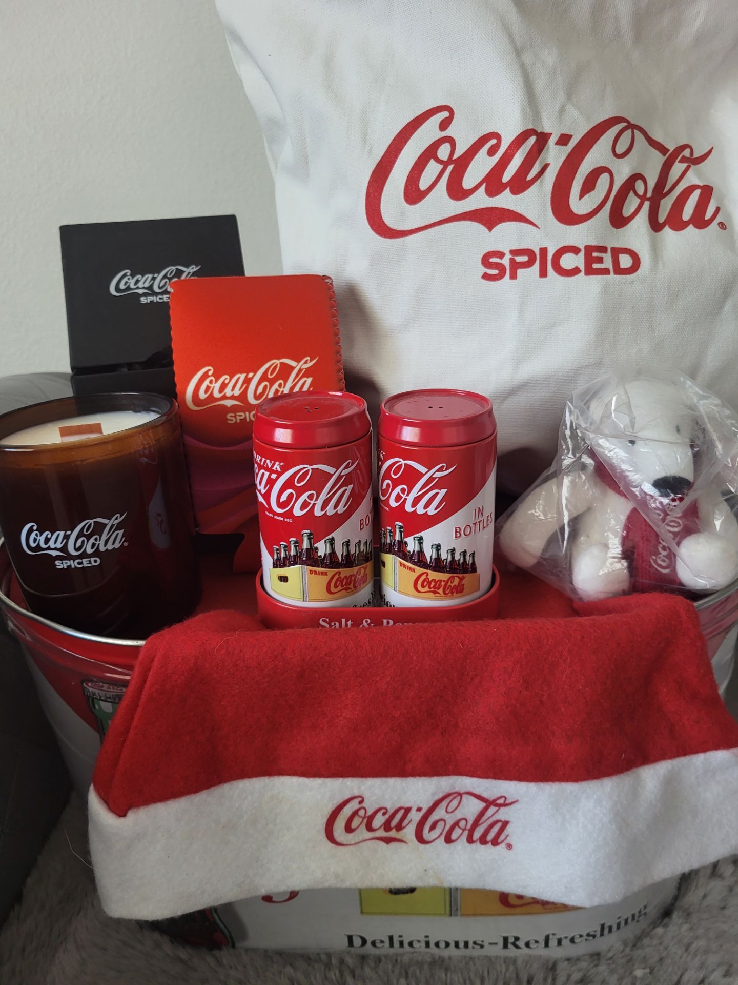 Coca Cola Metal Bucket and Misc items