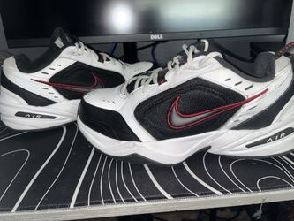 Nike Mens Air Monarch IV White Red Casual Sneakers Size 9 D #415445-101