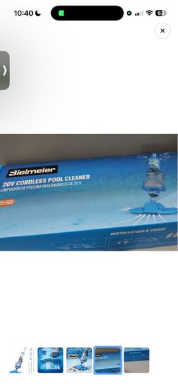 BIELMEIER Cordless Pool Vacuum w/ Telescopic Pole – Like New
