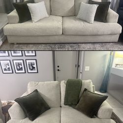 Ashley Furniture Soletren 2 Piece Set Couch Loveseat READ DESCRIPTION 