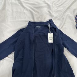 Mandala Navy Blue Scrub Jacket 