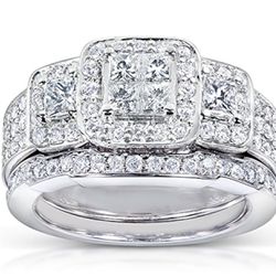Kobe lil Princess Diamond Wedding Ring Set