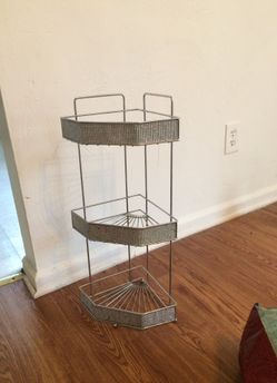 Corner bathroom organizer