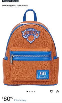 New With Tag- (RV $80) Collectible -NBA Basketball Sports Champions- New York Knicks Loungefly Mini BackPack with inside logo liner