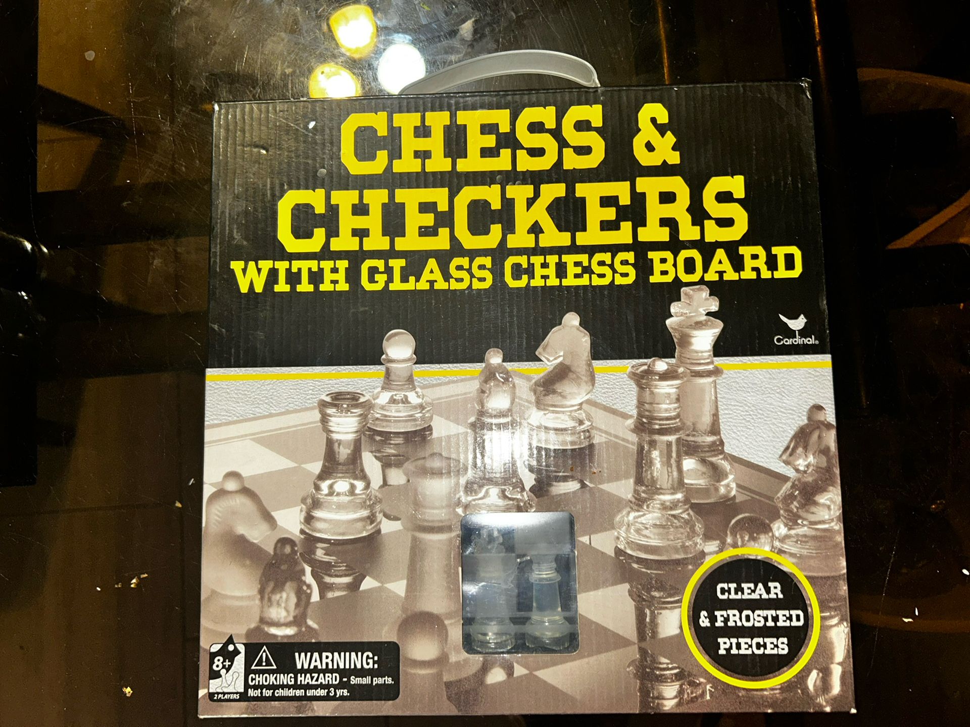Chess & Checkers Glass Board Game