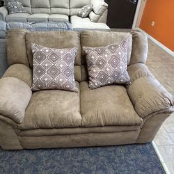 Plush Beige Sofa 