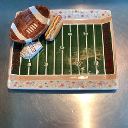 Serving Platter- Football Scene- Chips & Dip