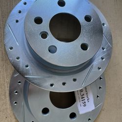 Mini Cooper 14-15 Rear Drill Slot Rotors Ceramic Brake Pads 