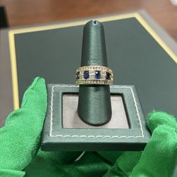 Oval sapphire and diamond ring