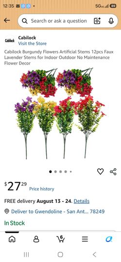 12 Pieces Artificial Flowers