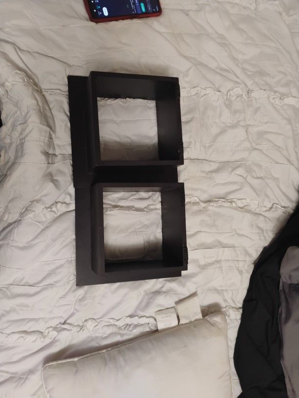 Two Small Shelves Dark Brown