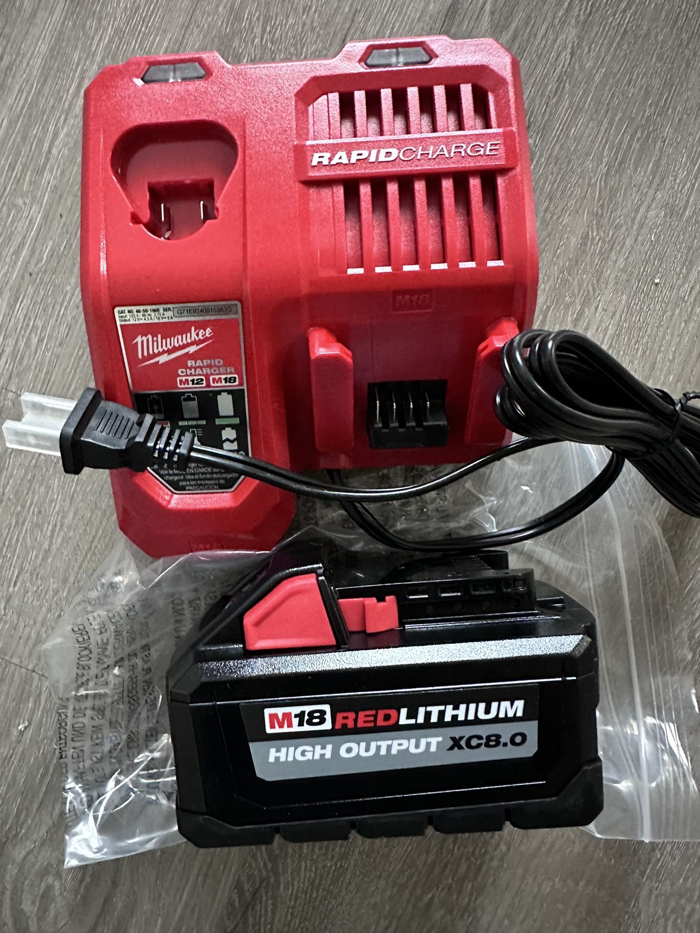 Milwaukee Fuel M18 Battery and Rapid Charger Brand New