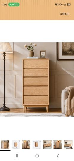 Brand new 100% solid wood 5 draw dresser IN BOX