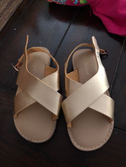 Toddler gold sandals