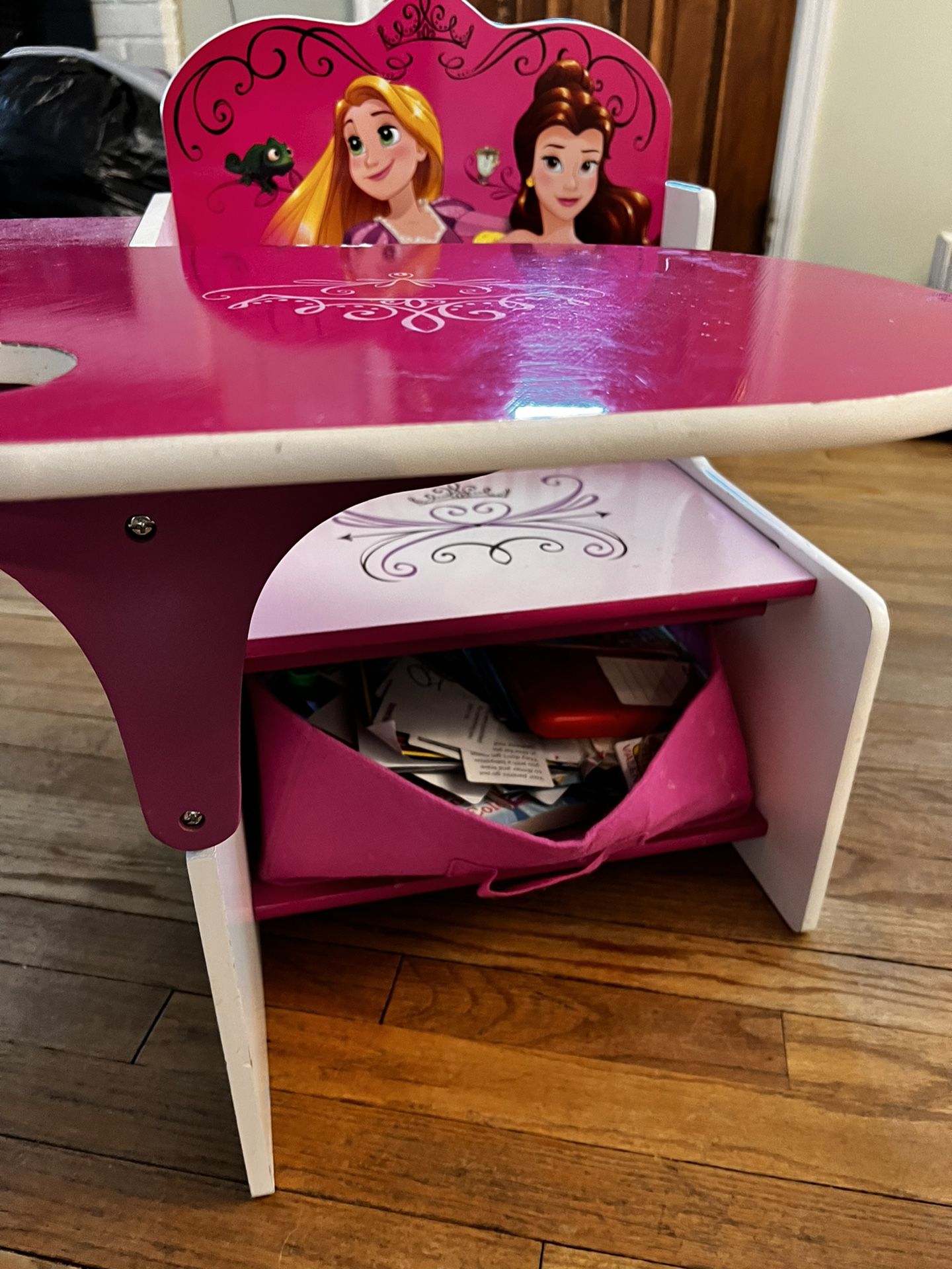 Kids Chair With Attached Desk Top