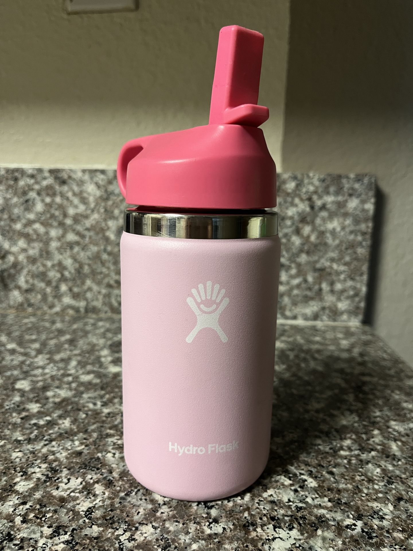 12oz Kids Wide Mouth Hydro flask Pink 