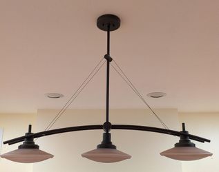 Kichler Structures Olde Bronze Modern/Contemporary Tinted Glass Linear Kitchen Island Light