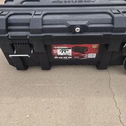 Husky 23 in. Black Heavy Duty Medium Rolling Toolbox with Keyed Lock