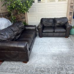 Leather couches