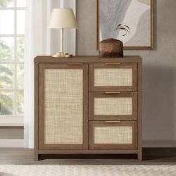 Boho Style Rattan 3-drawer Cabinet 