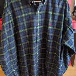 Men's XL Polo Ralph Lauren Long Sleeve Plaid Button Down Shirt