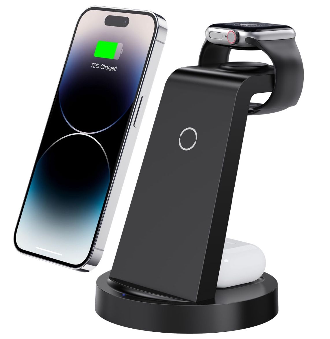 3 In 1 Charging Station For IPhone, Wireless Charger For IPhone 16e 16 15 14 13 12 11 X Pro Max & Apple Watch - Wireless Charging Station For AirPods