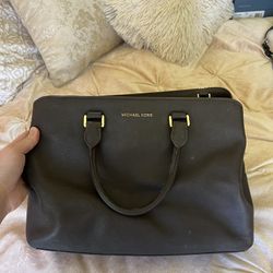 Michael Kors Dark Brown Leather Handbag 