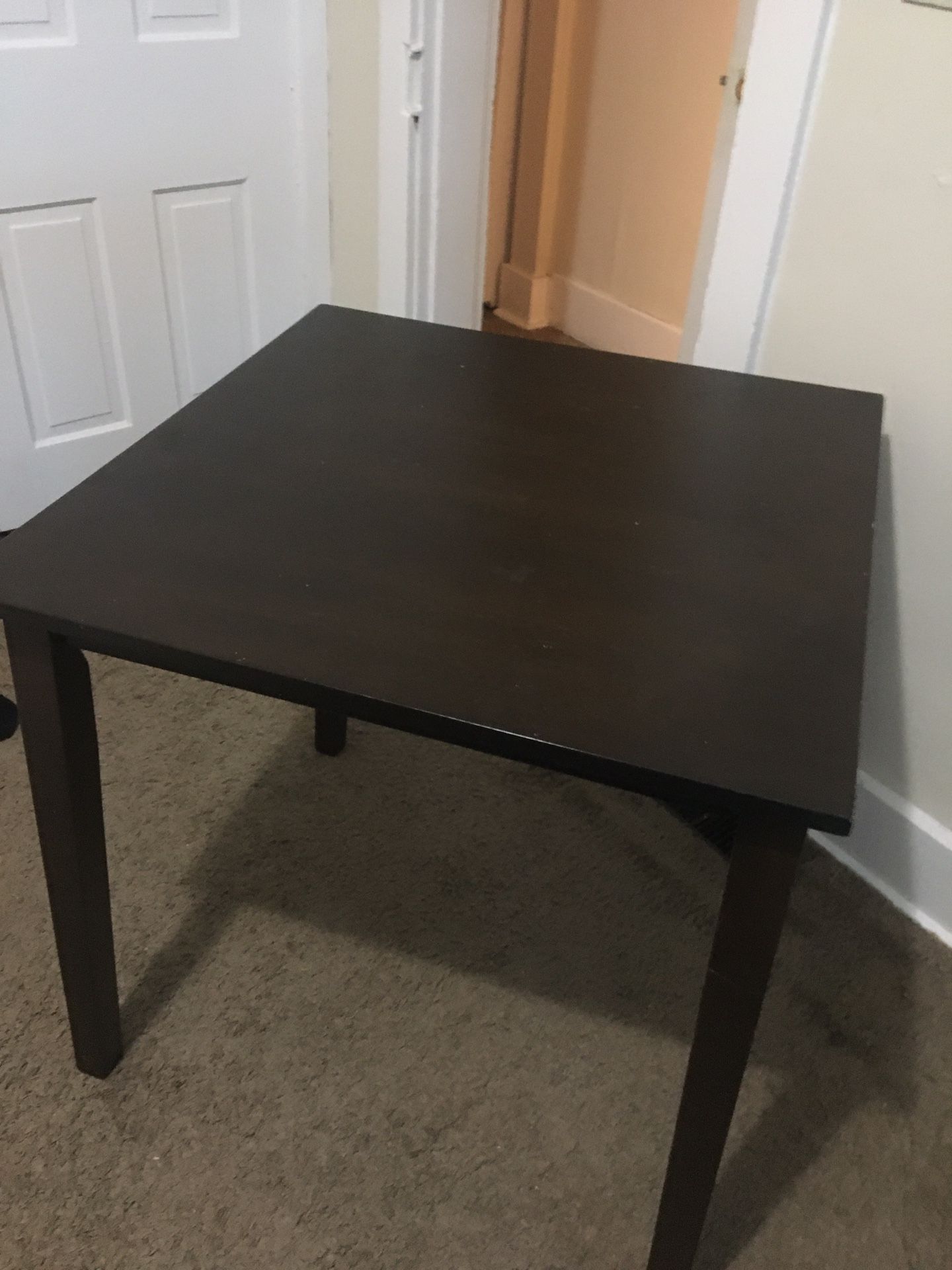 Square Solid Wood Table With Shaker Legs