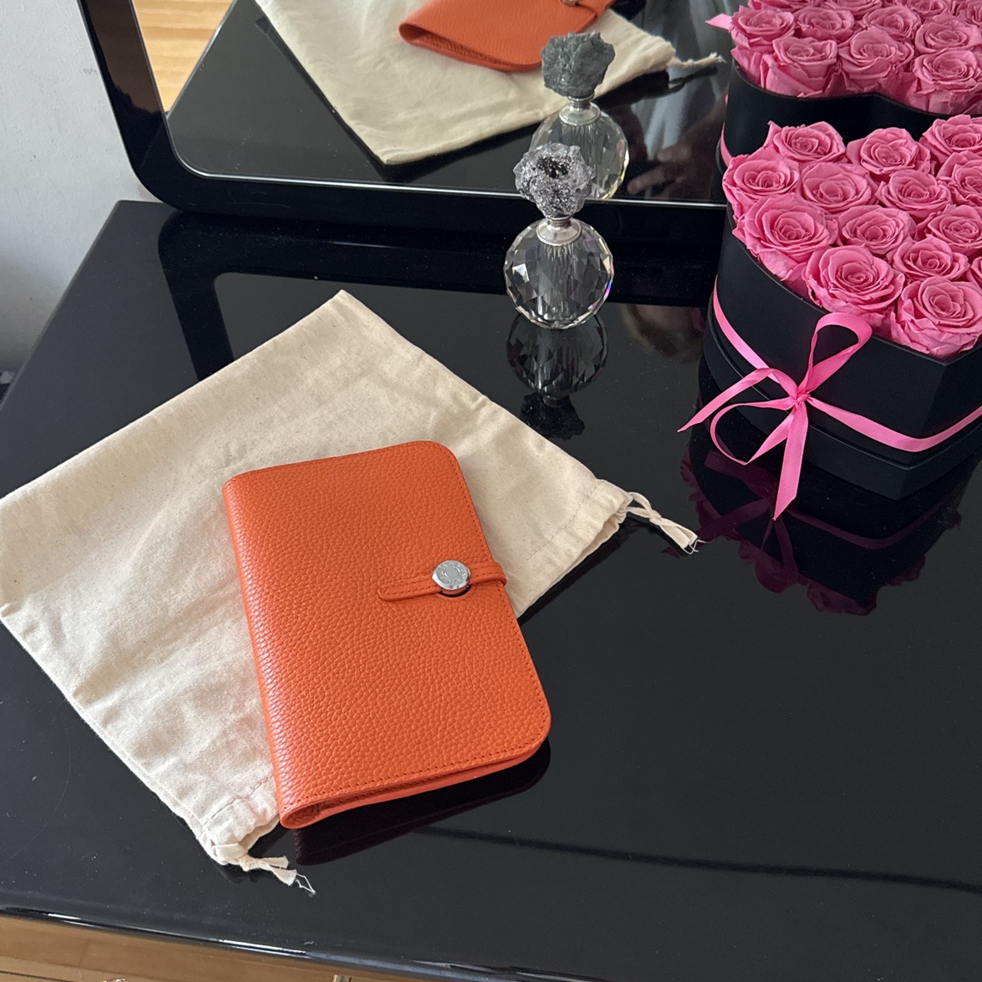 ๐ฅ๐ฅ๐ฅLeather Wallet / Clutch apricot colour (2 pc)