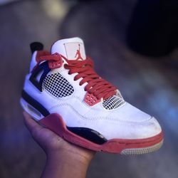 fire red jordan 4