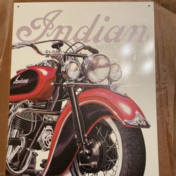 Indian American Muscle Poster W/metal On Back