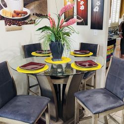 Glass Top Dining Table 