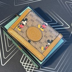 Gucci x Disney Card Case Wallet Mini GG Mickey Mouse