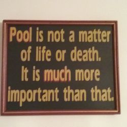 Billiard/Pool Game Room Sign