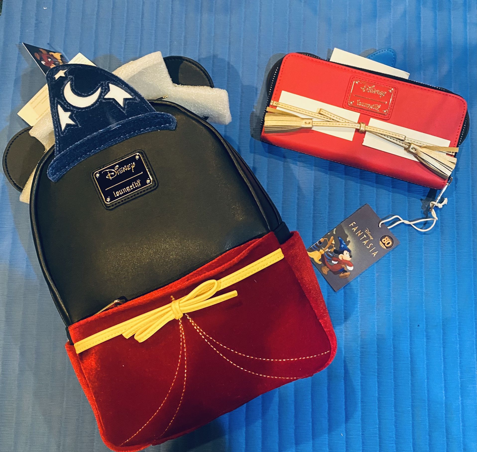 Loungefly Disney Fantasia Sorcerer Mickey Mouse Mini Backpack And