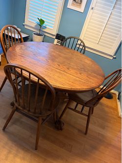 Dining table and chairs