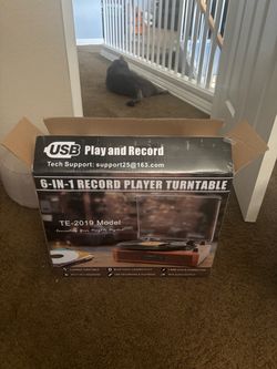 6-in-1 Record Player Turntable TE-2019 Model