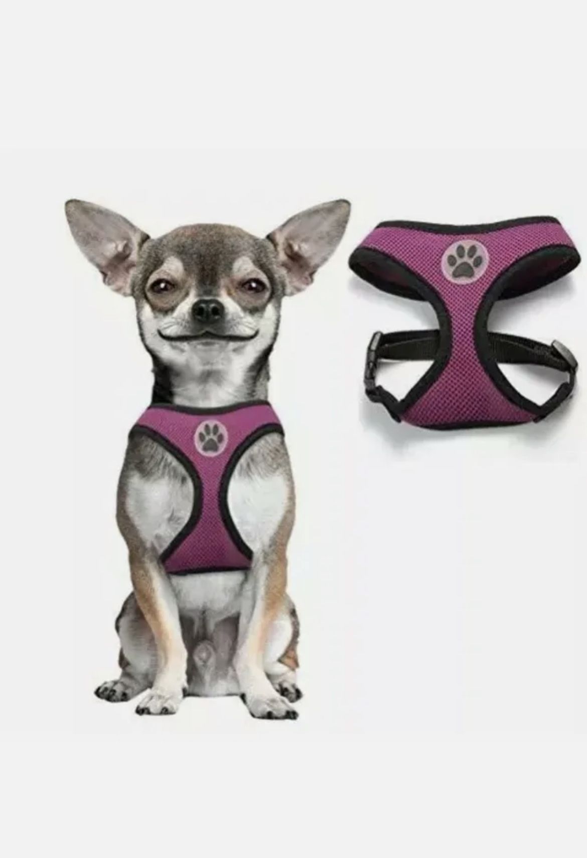 Soft Mesh Dog Harness Pet Walking Vest Puppy Padded Harnesses Adjustable, Red