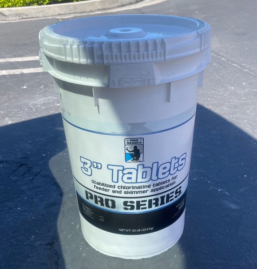 50lb Bucket Of Chlorine Pool Tablets
