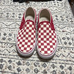 Checkered Red Vans