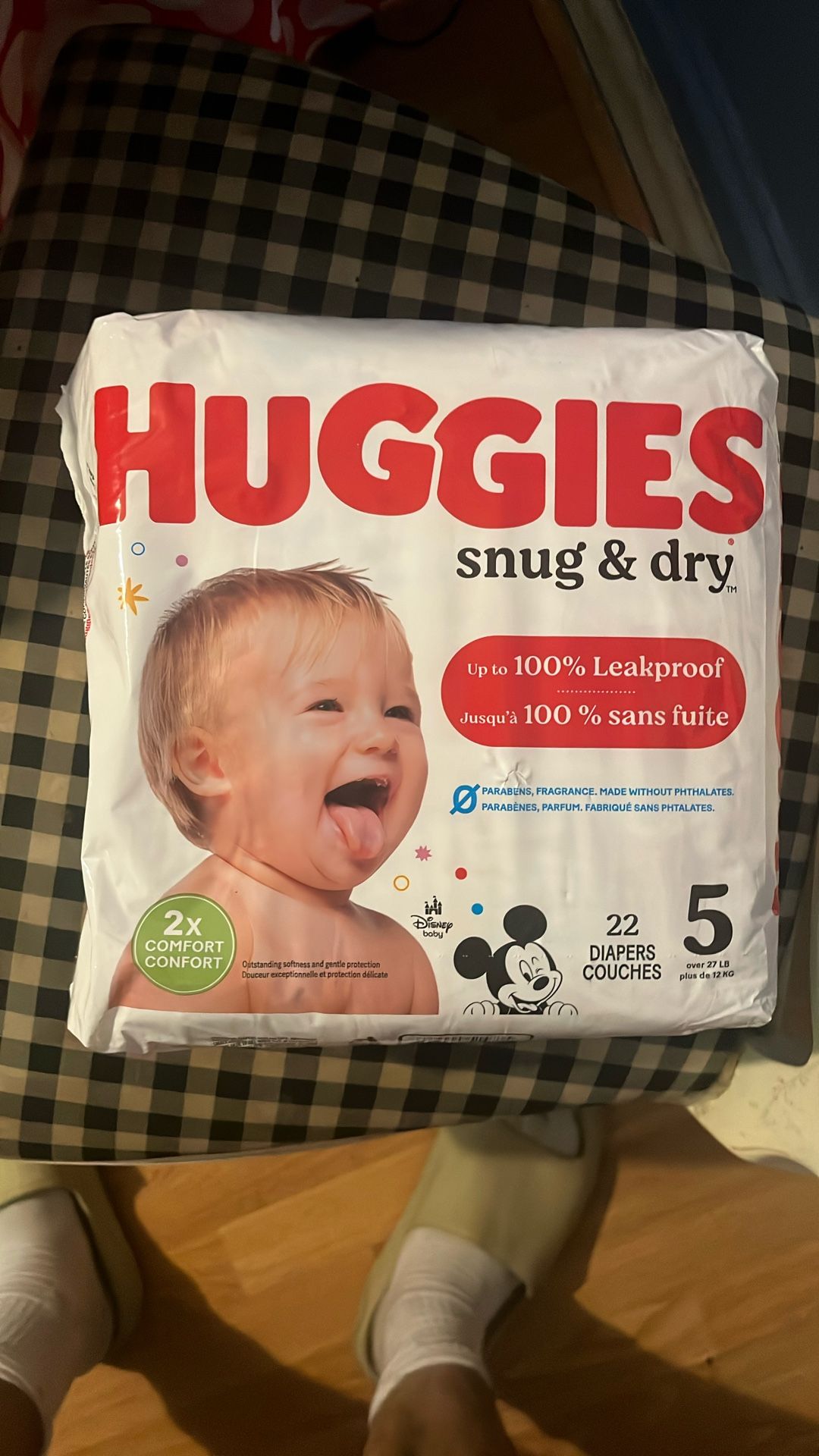 Huggies Snug & Dry 22 Diapers Couches 5 Over 27 Lb Plus De 12 Kg