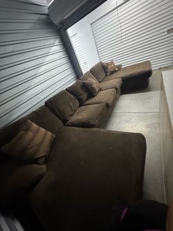 Sectional with large ottoman